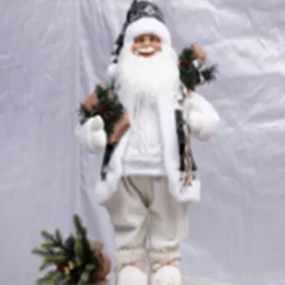 STANDING SANTA 12″ CLAUS W/CARRY GIFT BAG